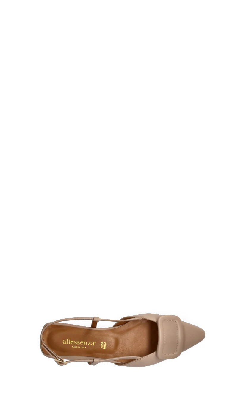 ALLESSENZA Slingback donna nude in pelle - Image 5