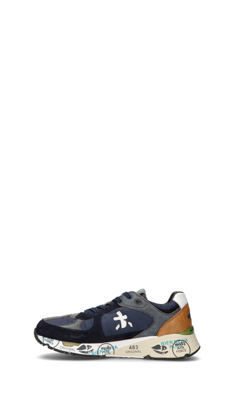 PREMIATA Sneaker uomo blu/marrone in pelle - Image 4